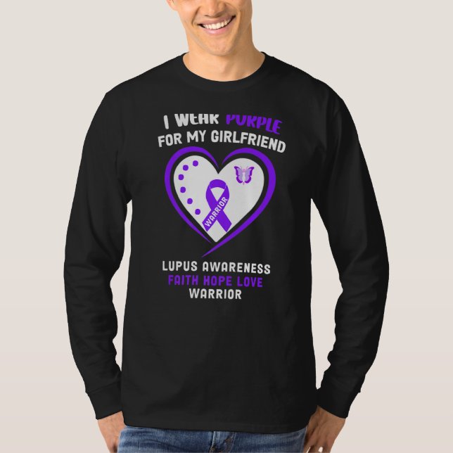 Camiseta Eu Visto Roxo Para A Minha Consciência Do Lupus Na (Frente)