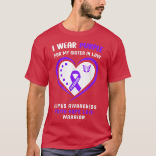 Camiseta Eu visto Roxo para a minha Irmã na Lei Sensibiliza
