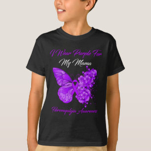 Camiseta Eu Visto Roxo Para A Minha Mãe Fibromialgia Guerre
