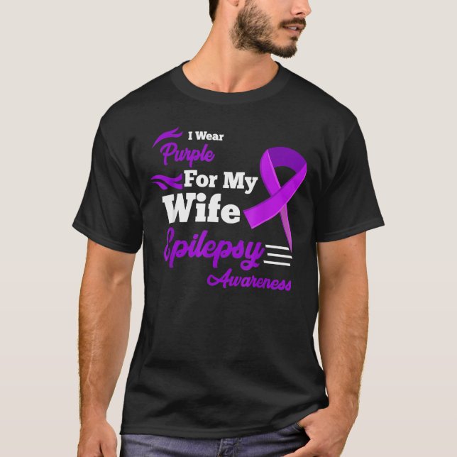 Camiseta Eu Visto Roxo Para A Minha Mulher Consciência Da E (Frente)