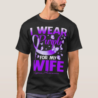 Camiseta Eu Visto Roxo Para A Minha Mulher Lupus Sensibiliz