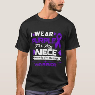 Camiseta Eu Visto Roxo Para A Minha sobrinha Orgulhosa Da N