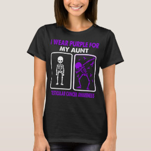 Camiseta Eu Visto Roxo Para A Minha Tia CANCER Testemunha