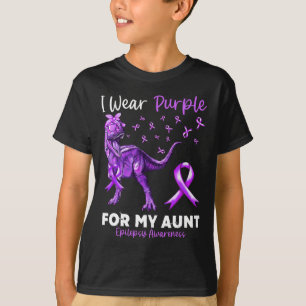 Camiseta Eu Visto Roxo Para A Minha Tia Epilepsy Sensibiliz
