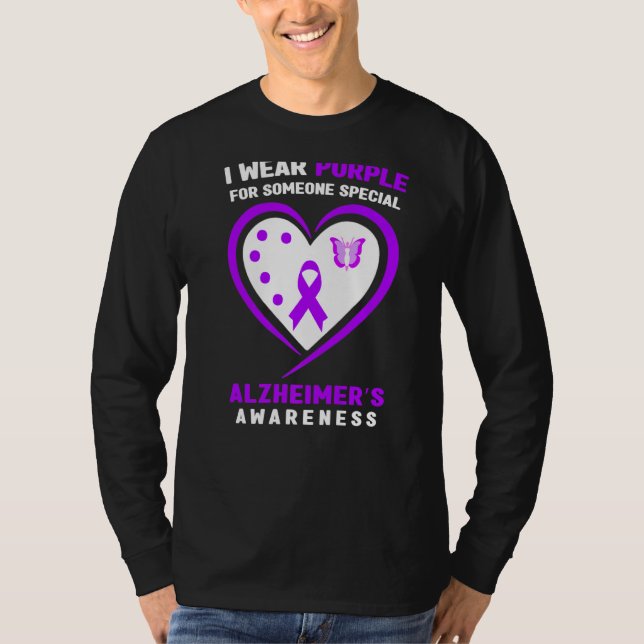 Camiseta Eu Visto Roxo Para Alguém Especial Alzheimeru2019s (Frente)