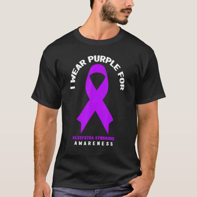 Camiseta Eu Visto Roxo Para Consciência da Síndrome de Klee (Frente)
