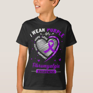 Camiseta Eu Visto Roxo Para Fibromialgia Sensibilização Fri