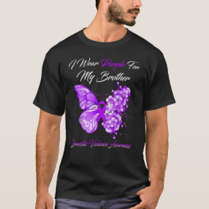 Camiseta Eu Visto Roxo Para Meu Irmão Violência Doméstica A