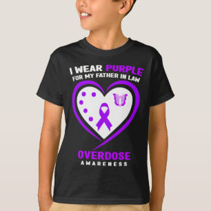 Camiseta Eu Visto Roxo Para Meu Pai Em Sobredosagem De Lei