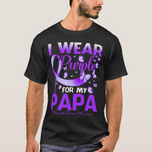 Camiseta Eu Visto Roxo Para Meu Papá Câncer de pâncreas Awa