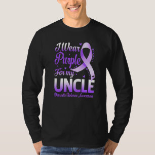 Camiseta Eu Visto Roxo Para Meu Tio Doméstico Violência Con