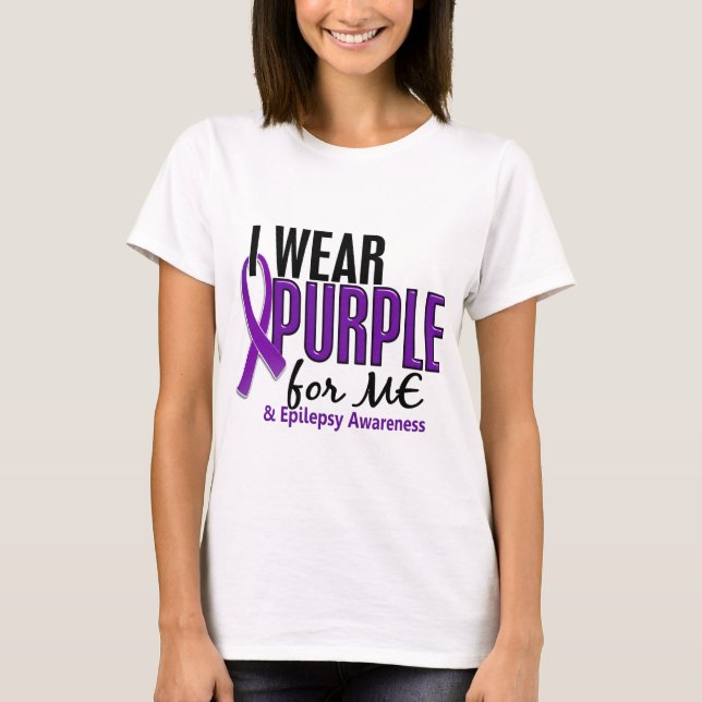 Camiseta Eu Visto Roxo Para Mim 10 Epilepsia (Frente)