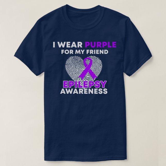 Camiseta Eu Visto Roxo Para Minha Amiga Consciência Da Epil (Frente do Design)