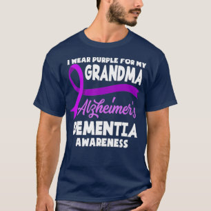 Camiseta Eu Visto Roxo Para Minha Avó Alzheimers Demência