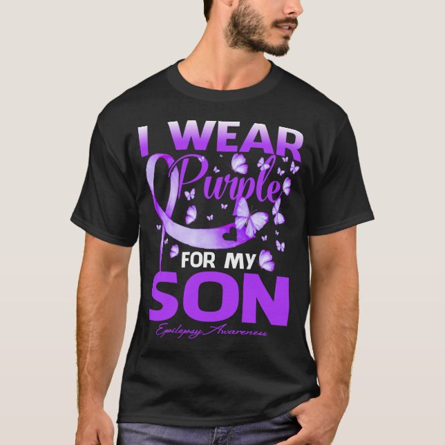 Camiseta Eu Visto Roxo Para Minha Consciência Da Epilepsia  (Frente)