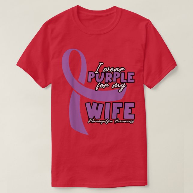 Camiseta Eu Visto Roxo Para Minha Esposa (Frente do Design)