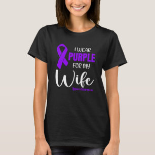 Camiseta Eu Visto Roxo Para Minha Esposa para Consciência d