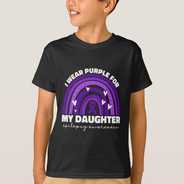Camiseta Eu Visto Roxo Para Minha Filha Epilepsia Sensibili (Frente)