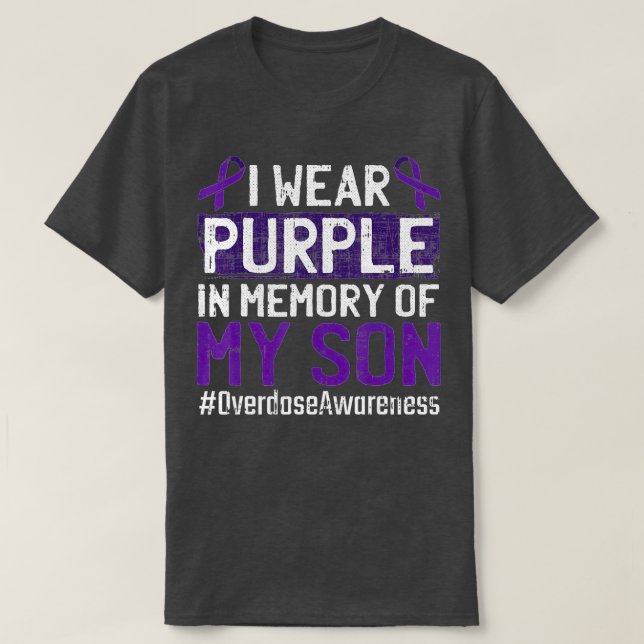 Camiseta Eu Visto Roxo Para Minha Fita De Sensibilização Po (Frente do Design)