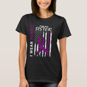 Camiseta Eu Visto Roxo Para Minha Irmã Alzheimers Conscient