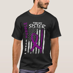 Camiseta Eu Visto Roxo Para Minha Irmã Alzheimers Conscient