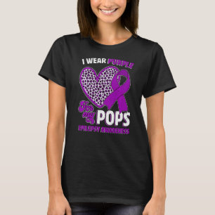 Camiseta Eu Visto Roxo Para Minha Leopa De Sensibilização E