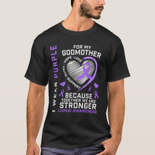 Camiseta Eu Visto Roxo Para Minha Madrinha Lupus Sensibiliz