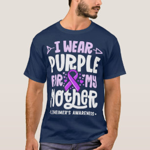 Camiseta Eu Visto Roxo Para Minha Mãe Alzheimer Família Mãe