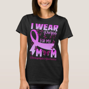 Camiseta Eu Visto Roxo Para Minha Mãe Fibromialgia Sensibil