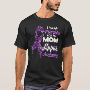 Camiseta Eu Visto Roxo Para Minha Mãe Lupus Fita De Consciê