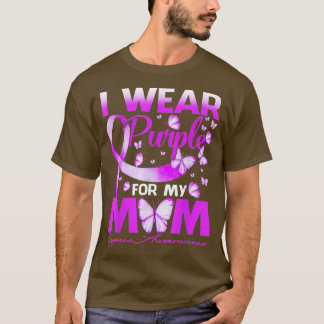 Camiseta Eu Visto Roxo Para Minha Mãe Lupus Sensibilização 