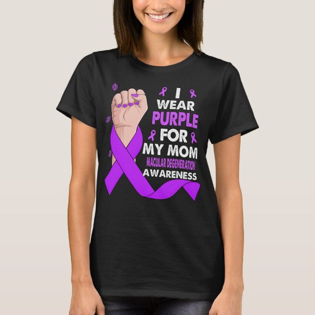 Camiseta Eu Visto Roxo Para Minha Mãe MACULAR (Frente)