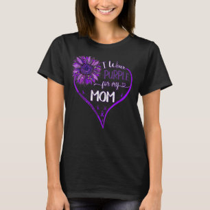 Camiseta Eu Visto Roxo Para Minha Mãe, Sunflower Alzheimers