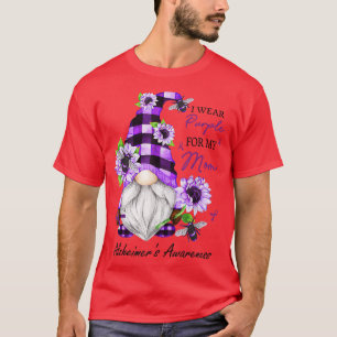 Camiseta Eu Visto Roxo para o Awarene da minha mãe Gnome Al