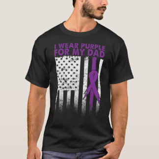 Camiseta Eu Visto Roxo Para O Meu Câncer de pâncreas Pai Aw