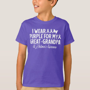 Camiseta Eu Visto Roxo para o meu Excelente-avô Alzheimer