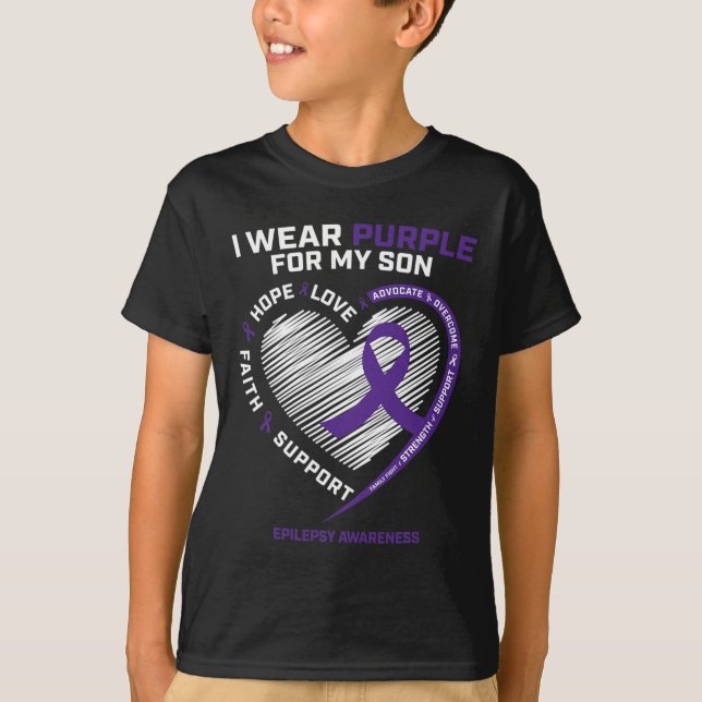 Camiseta Eu Visto Roxo Para O Meu Filho Dons De Consciência (Frente)