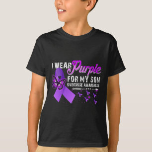 Camiseta Eu Visto Roxo Para O Meu Filho Sobre-Dose Consciên