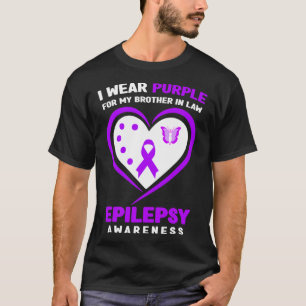 Camiseta Eu Visto roxo para o meu irmão com conhecimento de