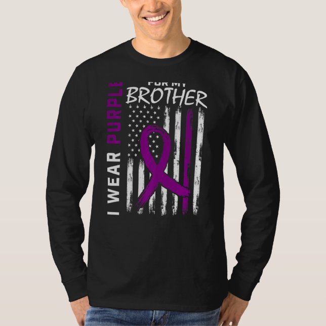 Camiseta Eu Visto Roxo Para O Meu Irmão Sensibilizar A Epil (Frente)