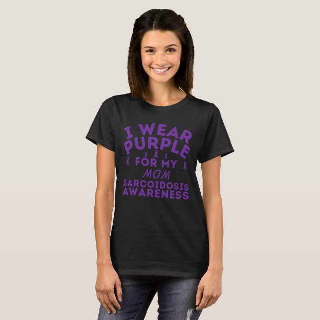 Camiseta Eu Visto Roxo Para O Meu Pai A Sarcoidose Personal (Frente Completa)