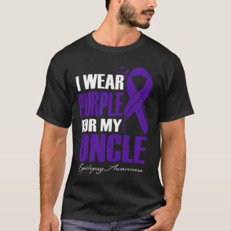 Camiseta Eu Visto Roxo Para O Meu Tio Epilepsy Awarness Fee