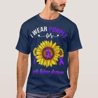 Camiseta Eu Visto Roxo Pela Consciência da Violência Domést