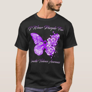 Camiseta Eu Visto Roxo Pela Consciência Da Violência Domést