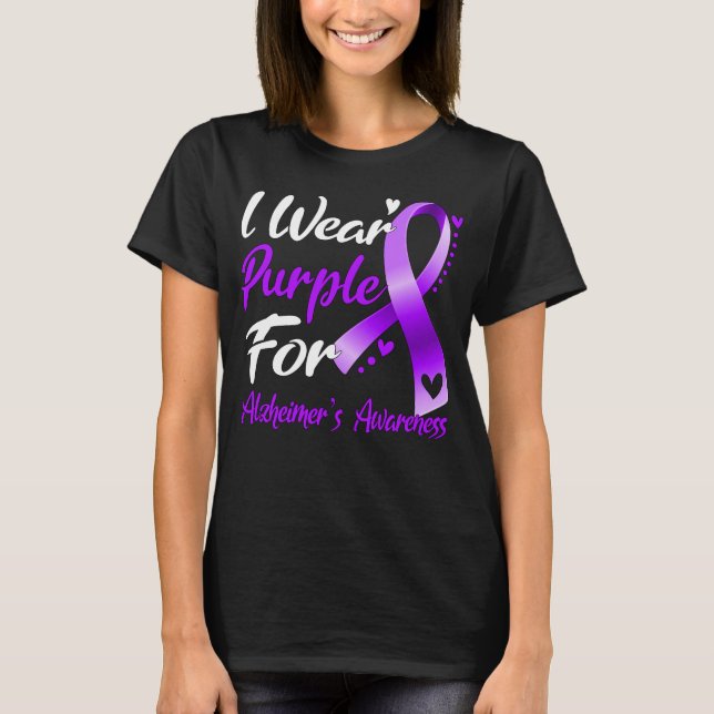 Camiseta Eu Visto Roxo pela Consciência do Alzheimer (Frente)