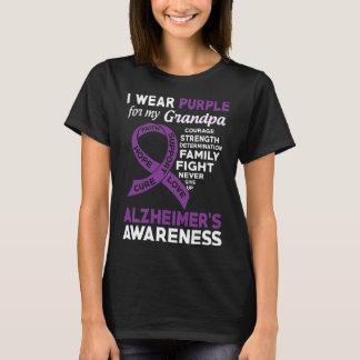 Camiseta Eu Visto Roxo Pela Consciência Do Meu Avô Alzheime