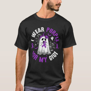 Camiseta Eu Visto Roxo pela Minha Gigi Conscientização sobr