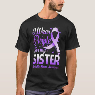 Camiseta Eu Visto Roxo Pela Minha Irmã Doença Invisível Por