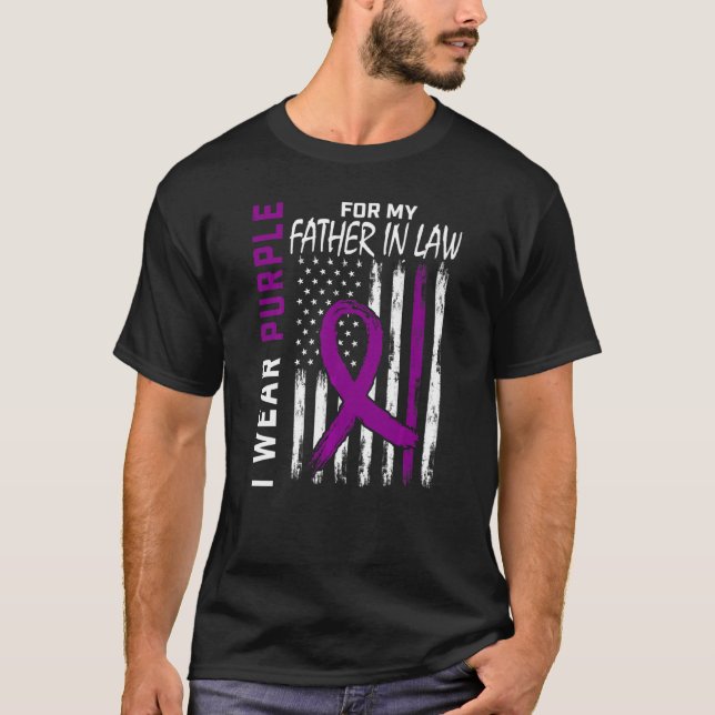Camiseta Eu Visto Roxo Pelo Meu Pai Na Consciência Do Lupus (Frente)