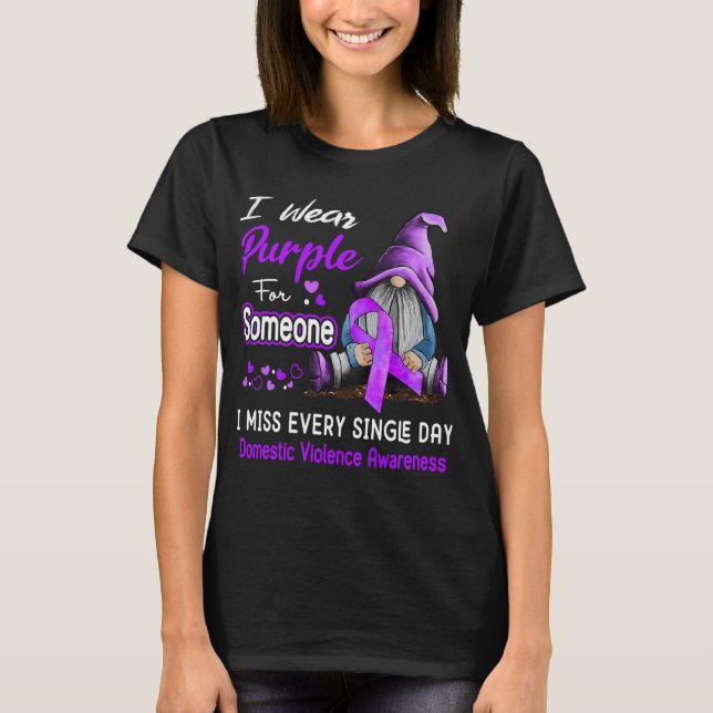 Camiseta Eu Visto Roxo Por Alguém Que Tenha Violência Domés (Frente)